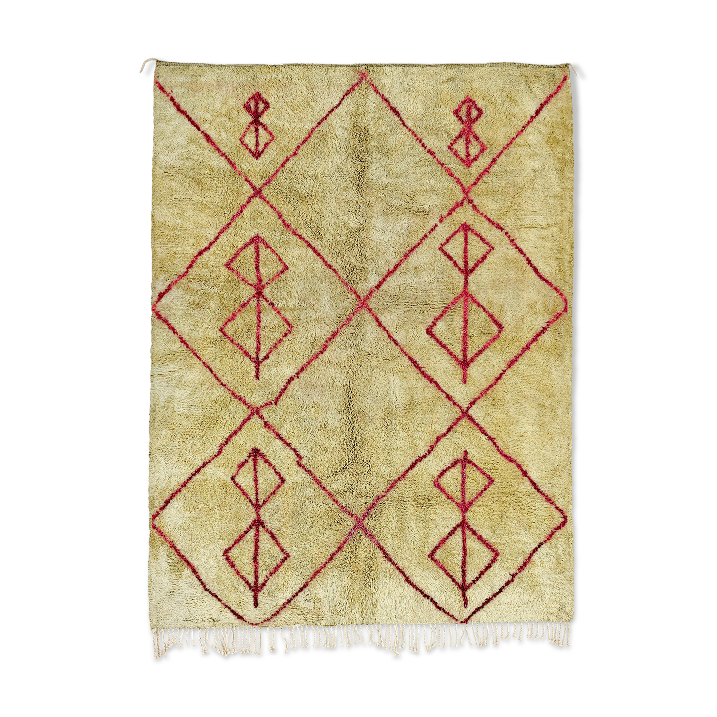 Modern Moroccan carpet green contemporary art 180x240cm