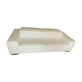 White leather sofa