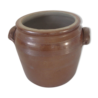 Old fat pot glazed terracotta