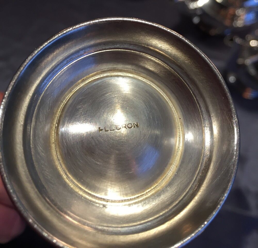 Coffee and the service in silver metal flagship