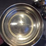 Coffee and the service in silver metal flagship