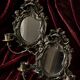 Rare pair of mirror sconces with putti. Napoleon III / Art Nouveau ~
