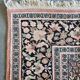 Vintage Kasmir Silk Hand-Knotted Rug with Floral Pattern, Pakistan 1950s