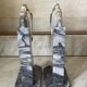 Pair of vintage marble horse head bookends