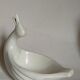 Empty pockets bird soap holder white ceramic Art-deco