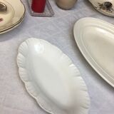 White artisanal ravier with chamfered edge