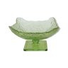 Coupe à fruits carrée verre bosselé - vert