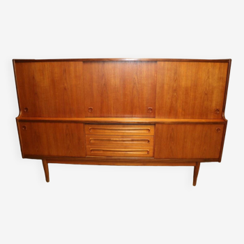 Scandinavian high sideboard Samcom edition in teak, 1960