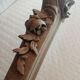 Old wood decoration, pediment, shell