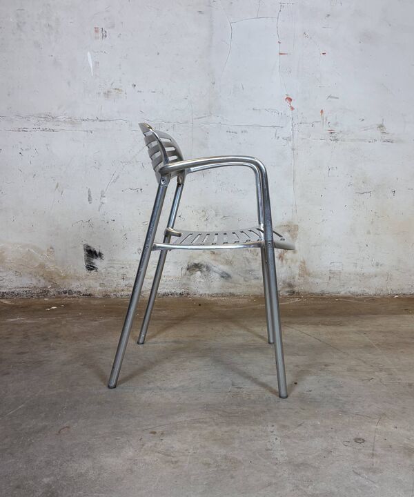 Chaise de travail, chaise design Amat 3 Jorge Pensi Aluminium – Argent