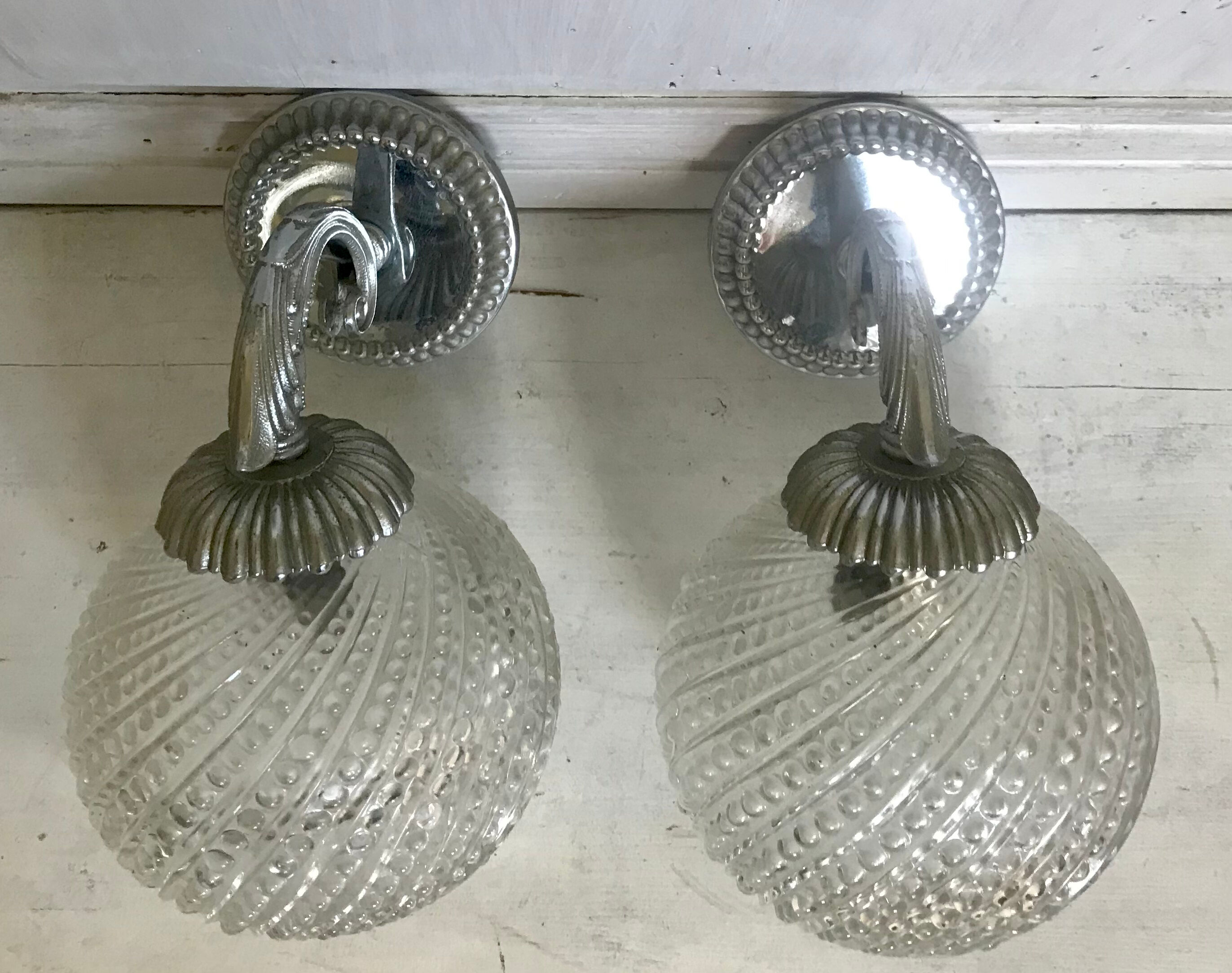 Pair of vintage wall lamps