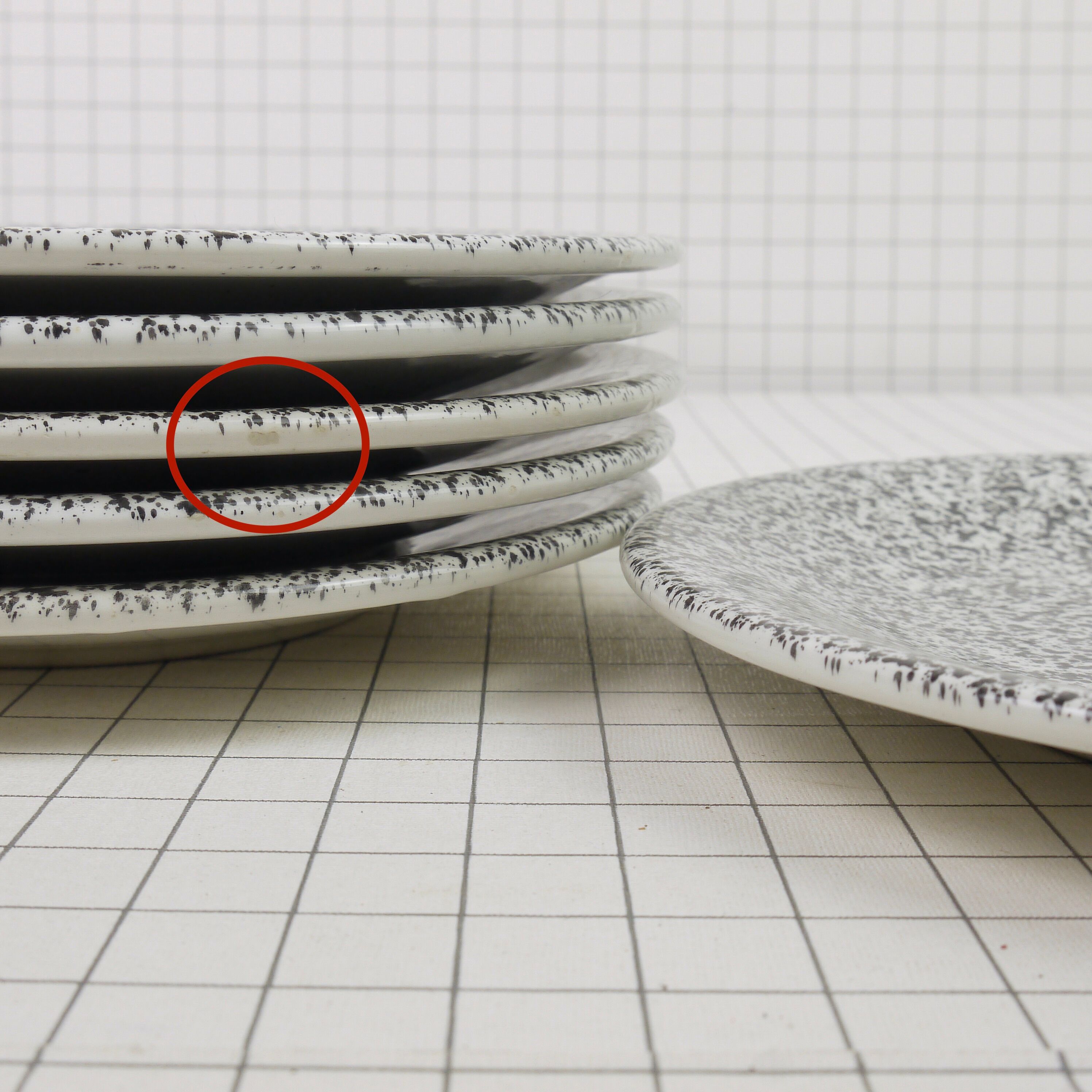 Six Ceramica Dalia dessert plates