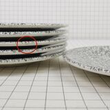 Six Ceramica Dalia dessert plates