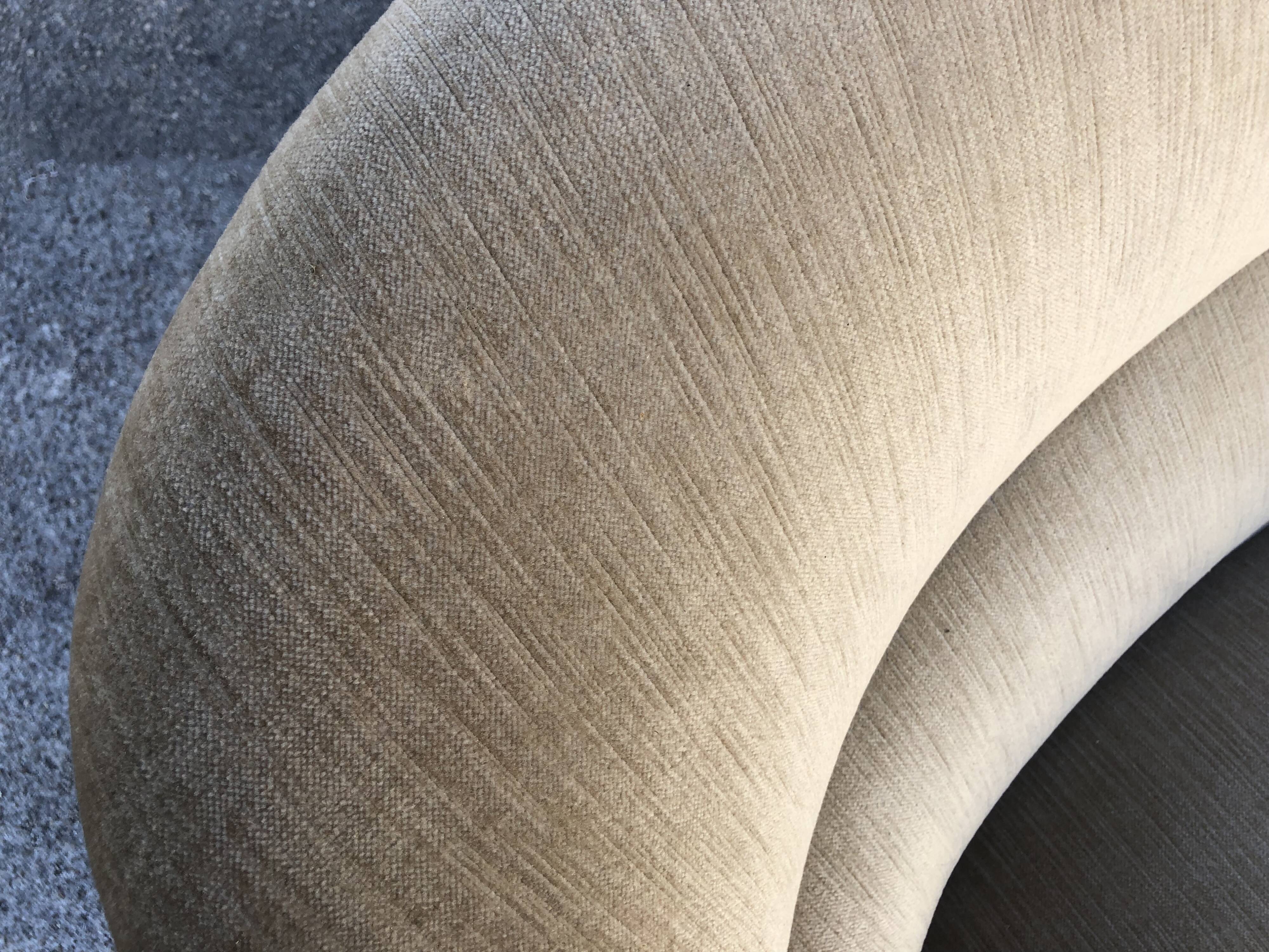 Vintage toad sofa in light taupe velvet