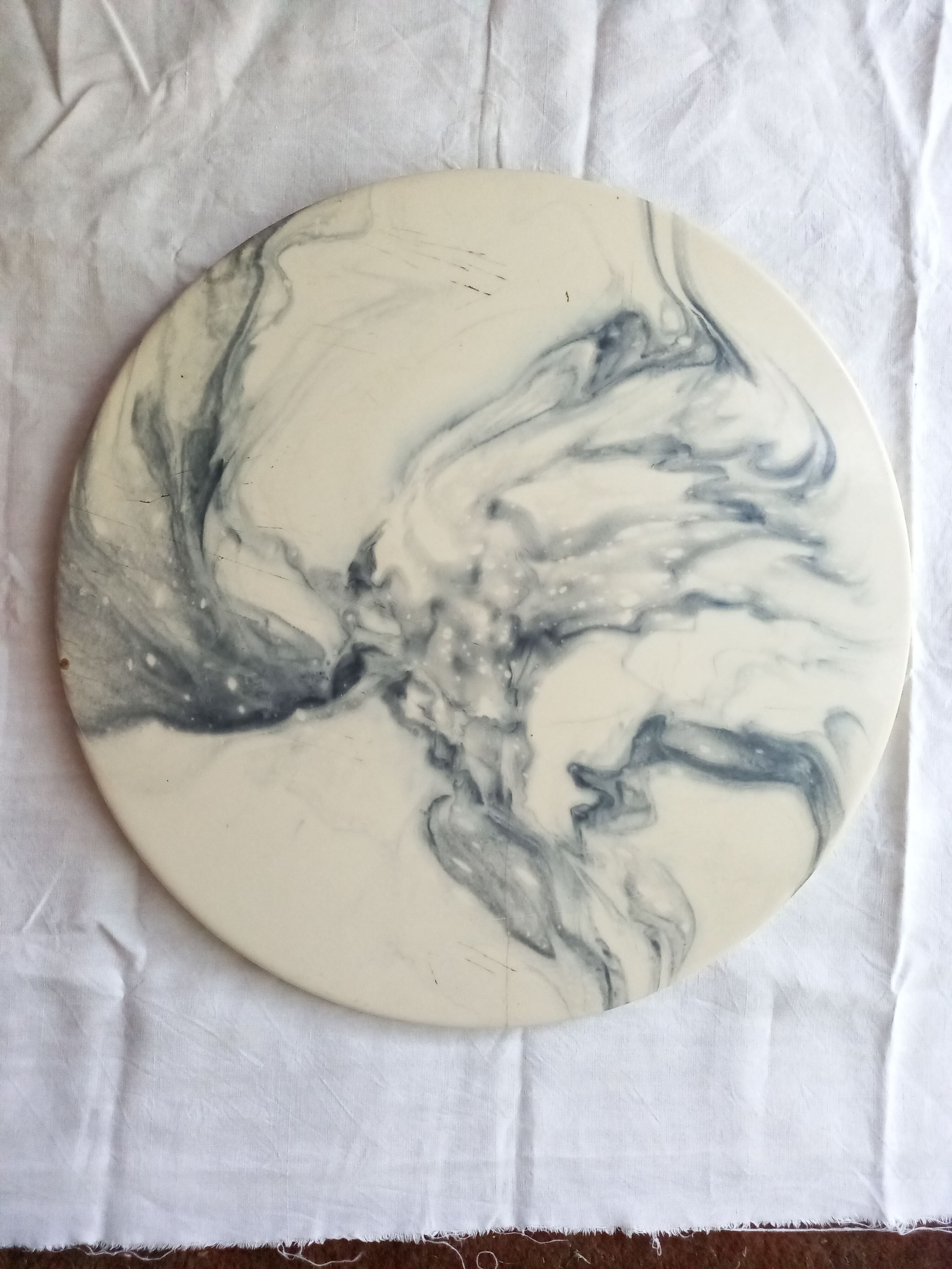 White marble coffee table from the 70s