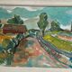 Original Swedish Oil On Panel – “Landscape” By Sture Haglundh – Signed – Vintage & Framed – 70 × 37.5 Cm (27.6" × 14.8")