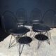Set of 4 Eames chairs in metal