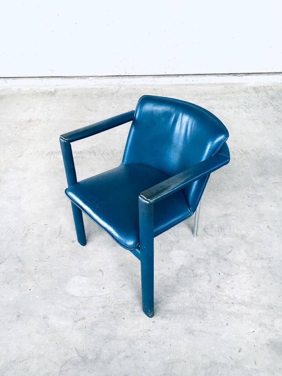 Leather Cachucha Dining Chairs by Hugo De Ruiter for Leolux, 1990s, Set of 4