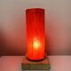 Red stone and fibreglass lamp, vintage