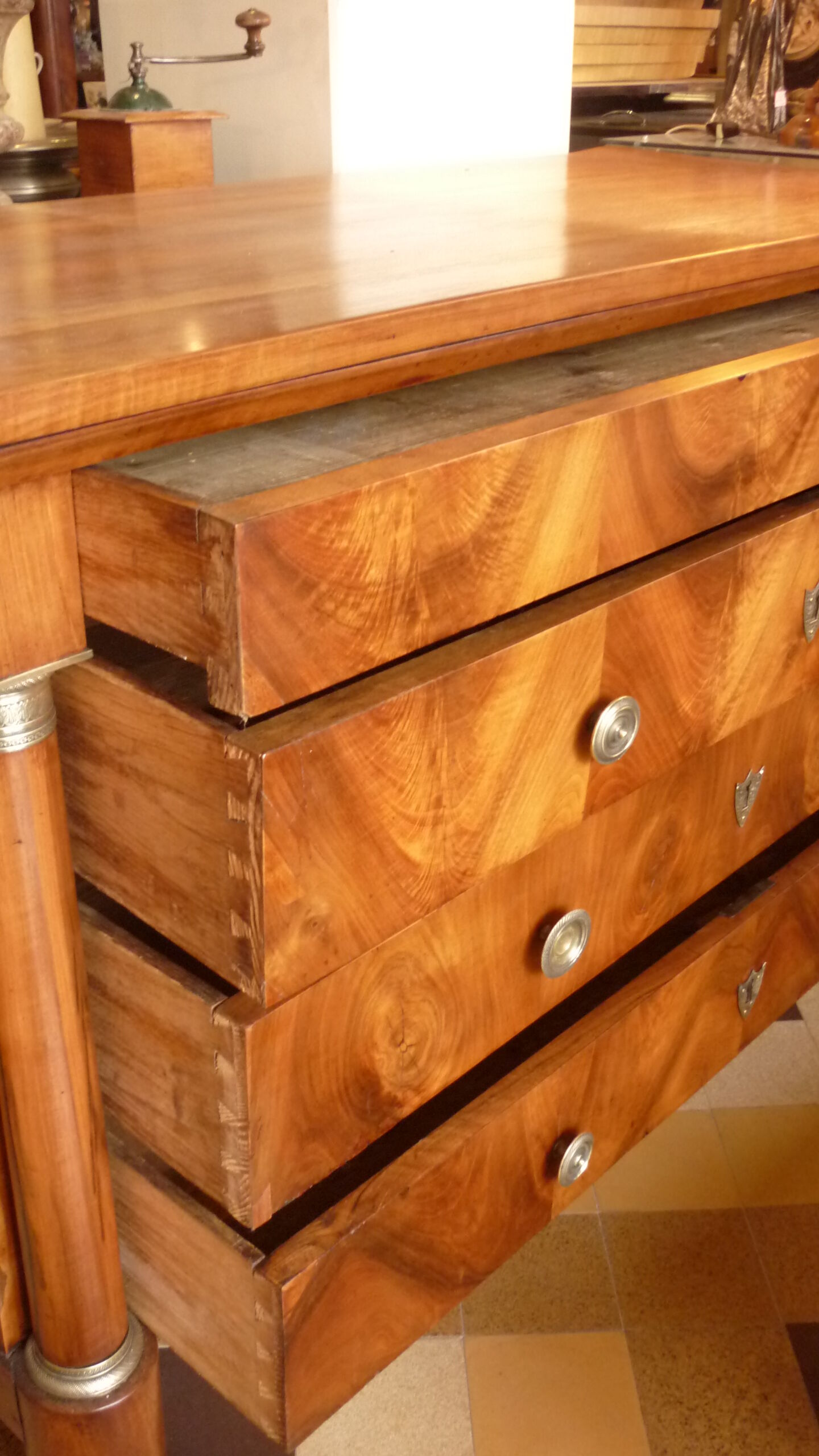Empire dresser walnut columns
