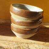 Small stoneware bowls from Digoin, rustic serving bowls