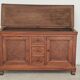 Antique solid wood workbench, dough cabinet from the 18th century.