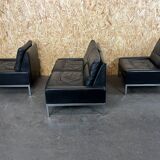 60s 70s sofa and 2 armchairs by Hans Peter Piehl for Wilkhahn leather sofa design