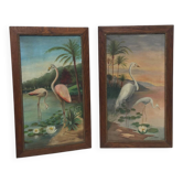 Pair of exotic paintings