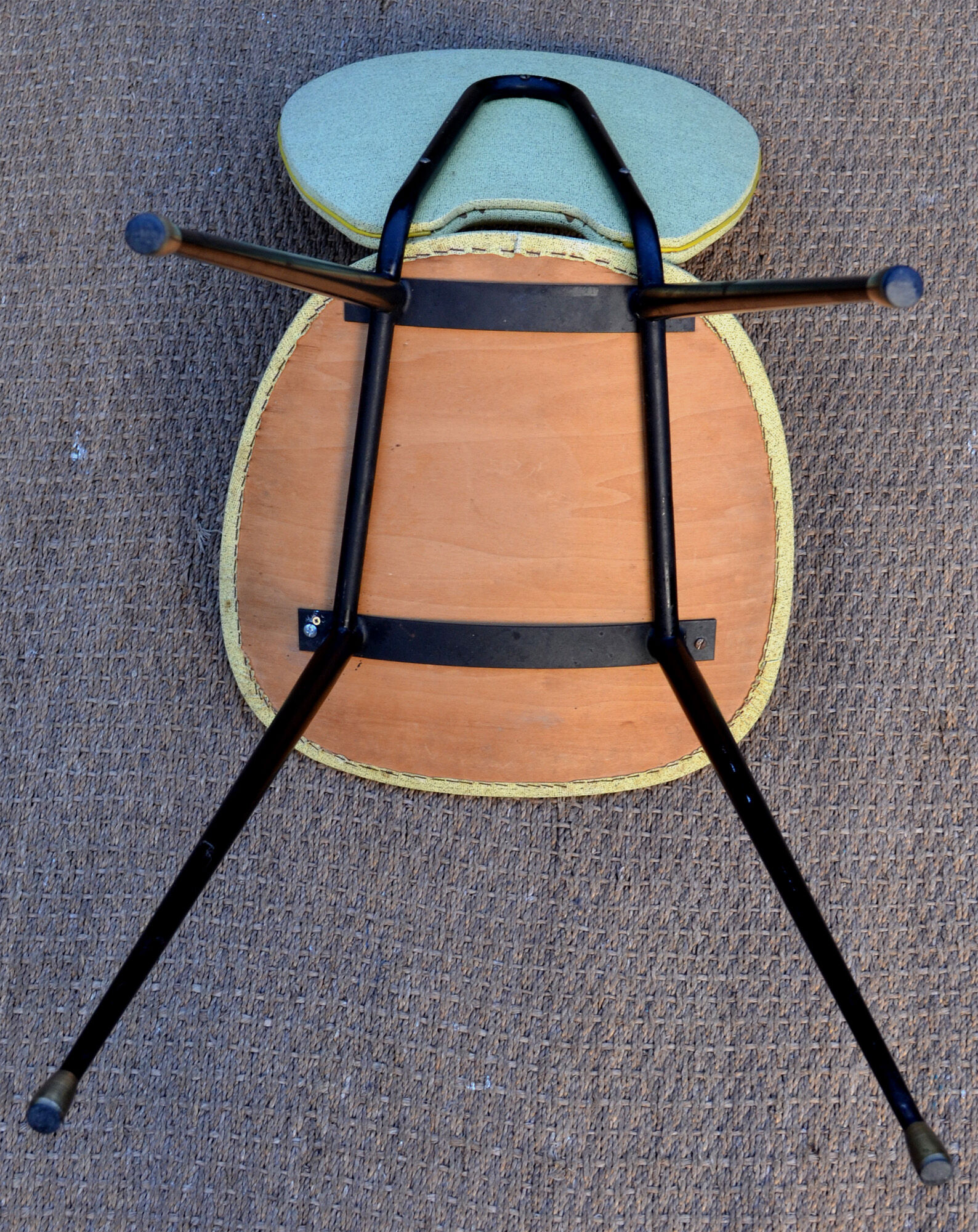 Yellow pair of vintage chairs