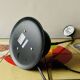 Massive vintage desk lamp in black metal