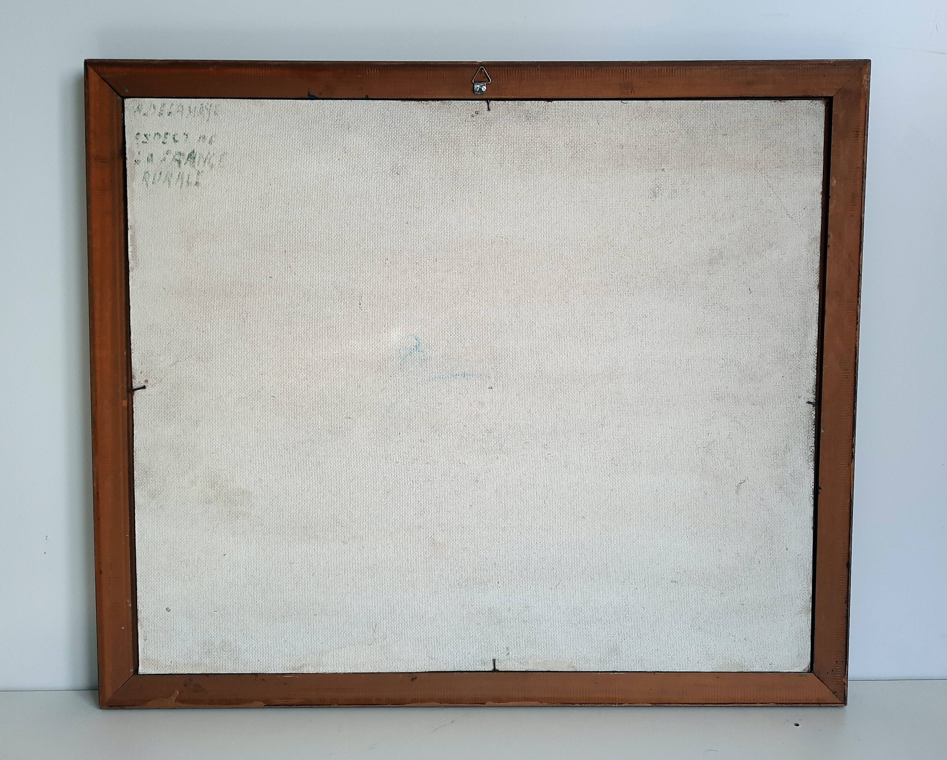 Oil painting on wood - A. Delahaye - Rural countryside scene - Hand signed and on the back - 1930