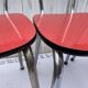 Set of 4 vintage chairs in pop red formica 1960s