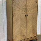 Penderie anglaise art déco en noyer des années 1930