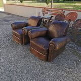 Pair of club chairs