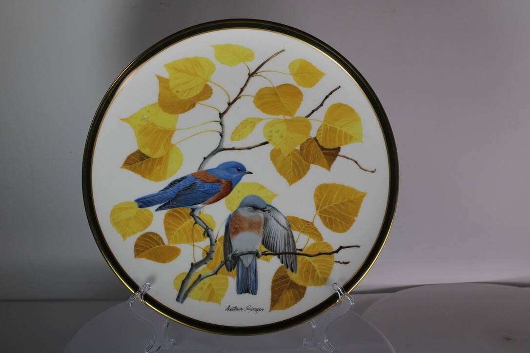12 assiettes "oiseaux chanteurs du monde", Franklin Wedgwood Singer Arthur 1977