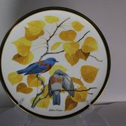 Franklin Wedgwood Singer Arthur plates 1977 x12 "songbirds of the world"
