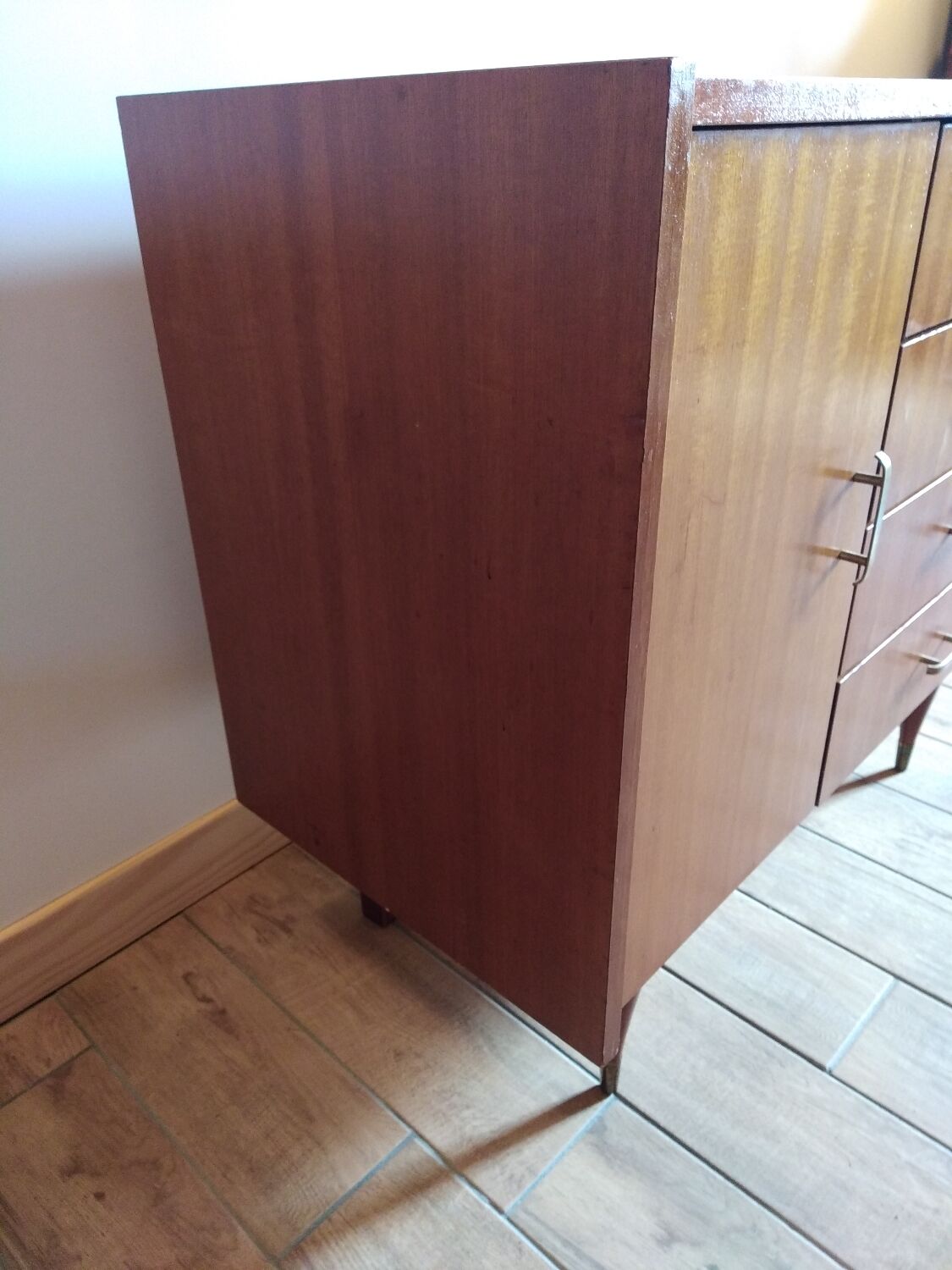 Scandinavian chest of drawers foot compass