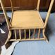 Vintage rattan and glass shelf