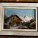 Alpine Table Vintage 1950s Carved and Painted Wood Signed W. Rosso