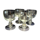 Set of 4 crystal stemmed red wine glasses