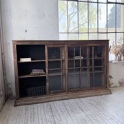 XXL industrial sideboard with glass doors