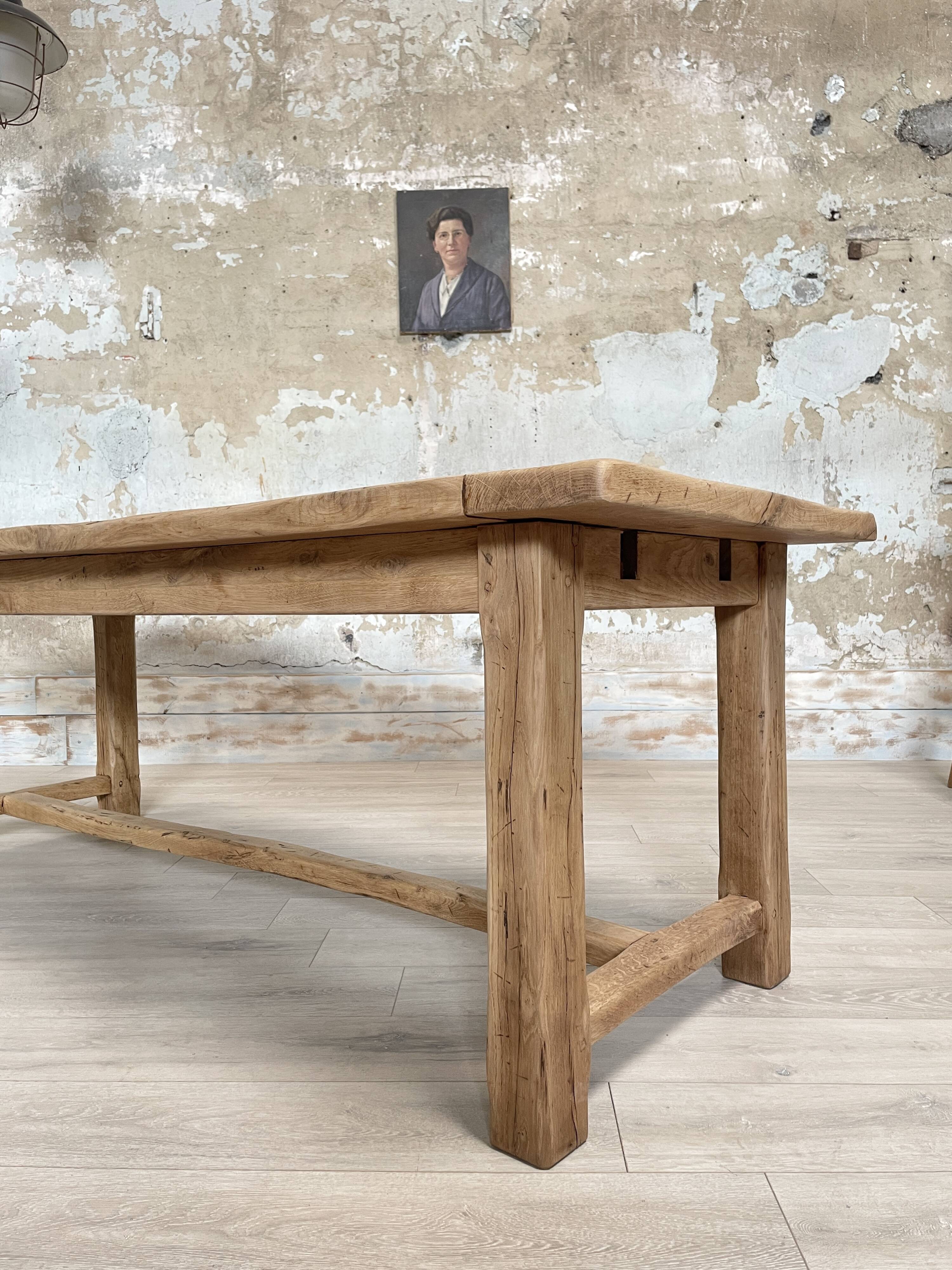 Solid oak farm table