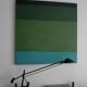 Abstract on canvas 100x100x4cm "Green Softness"