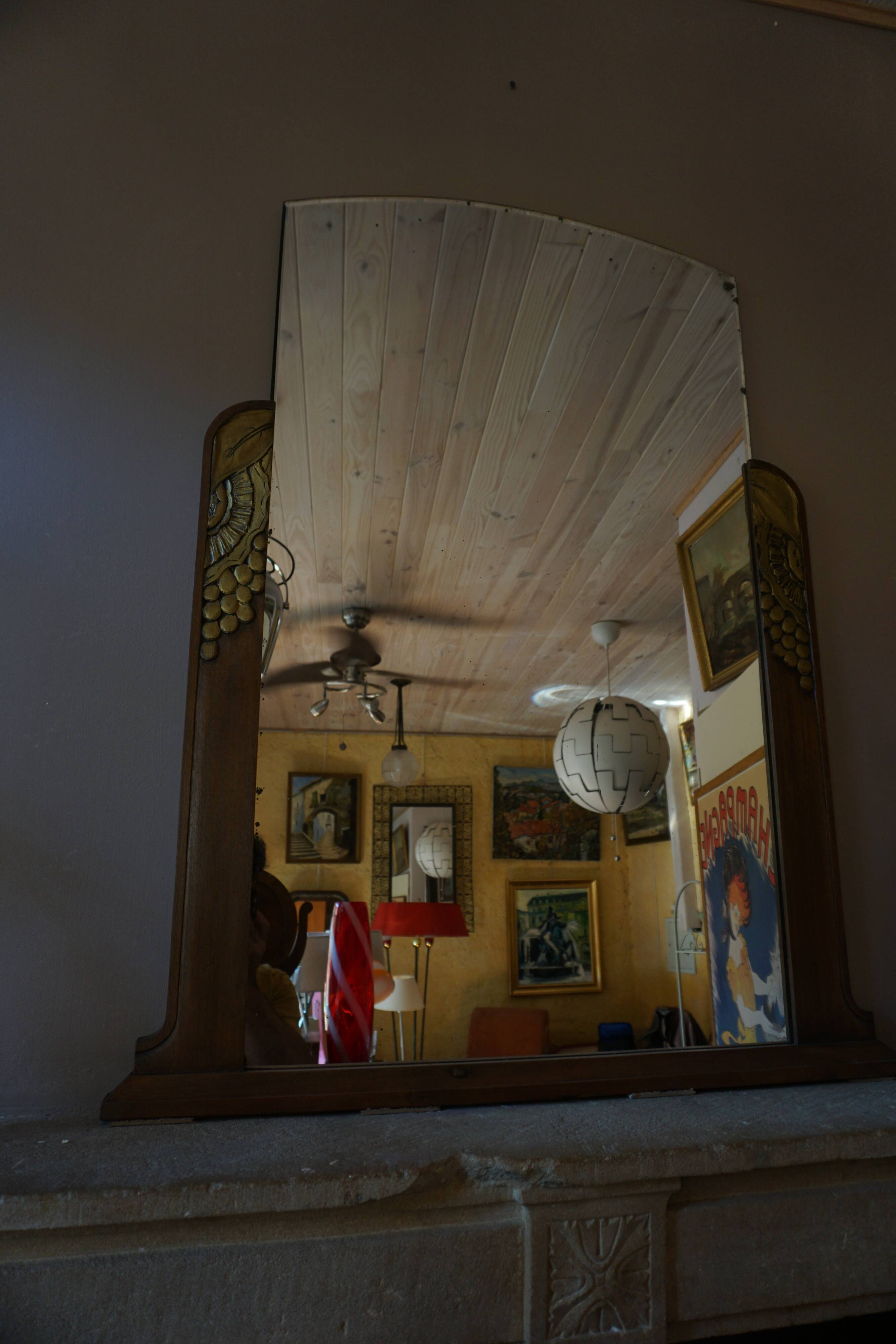 Miroir trumeau art déco