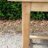 Table de ferme en chêne massif bois brut