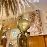 Smoked blown glass carafe