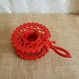 iron candle holder vintage red cellar rat