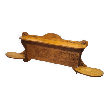 Antique Flemish Wall Tiered Stand, early 1900s