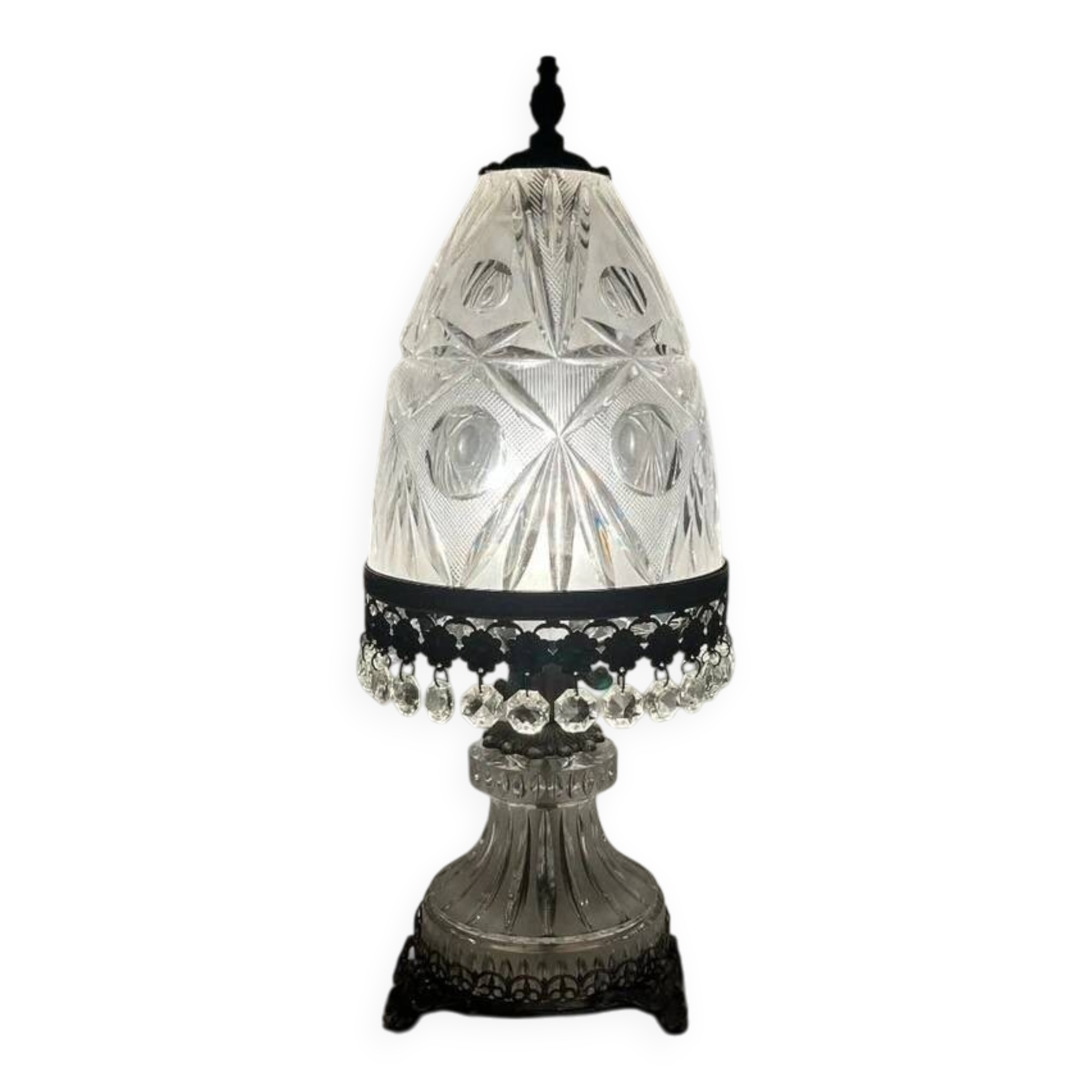 Lampe à poser en cristal taillé