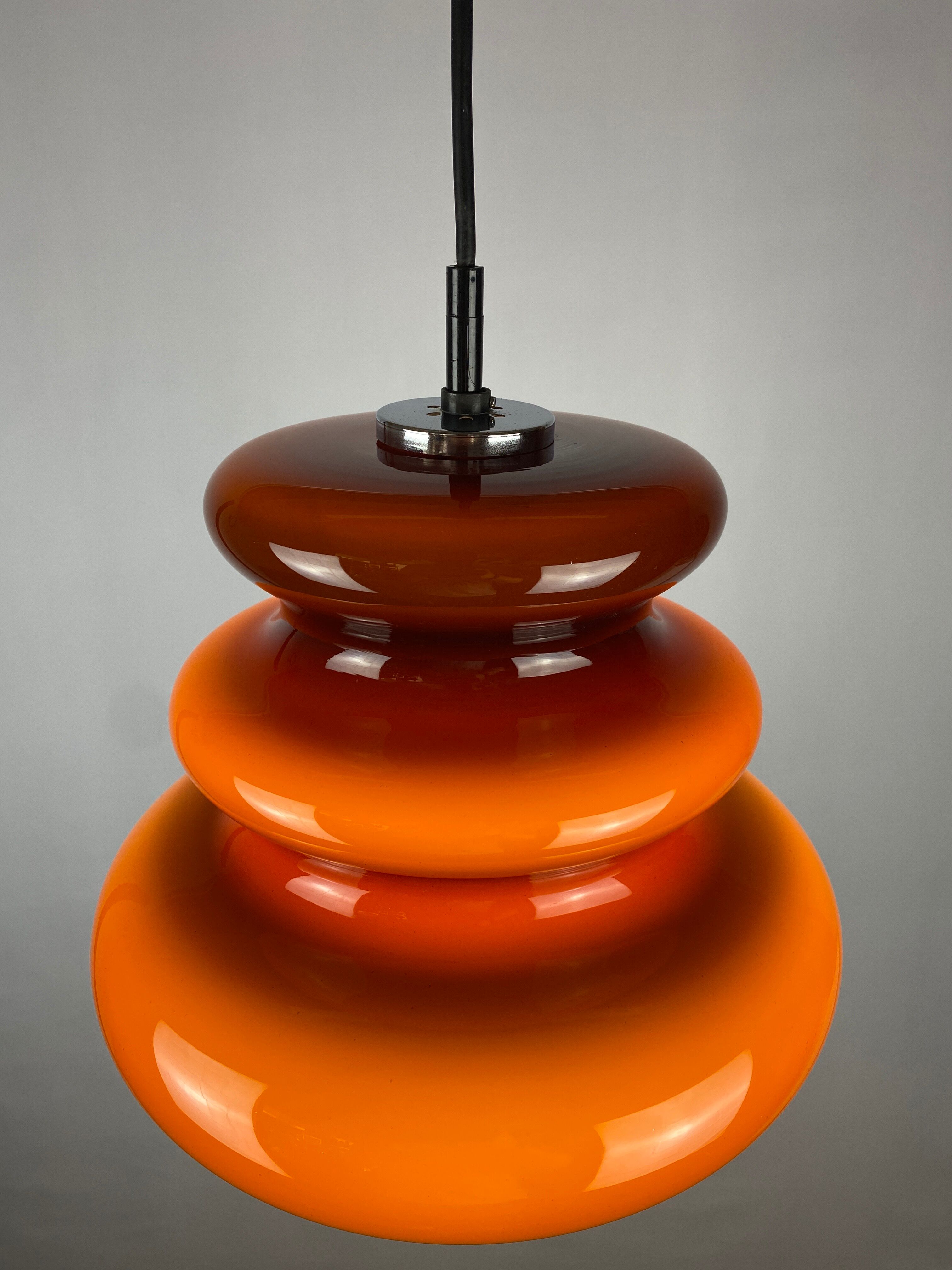 Brown glass pendant light 'AH 1' by Peill et Putzler